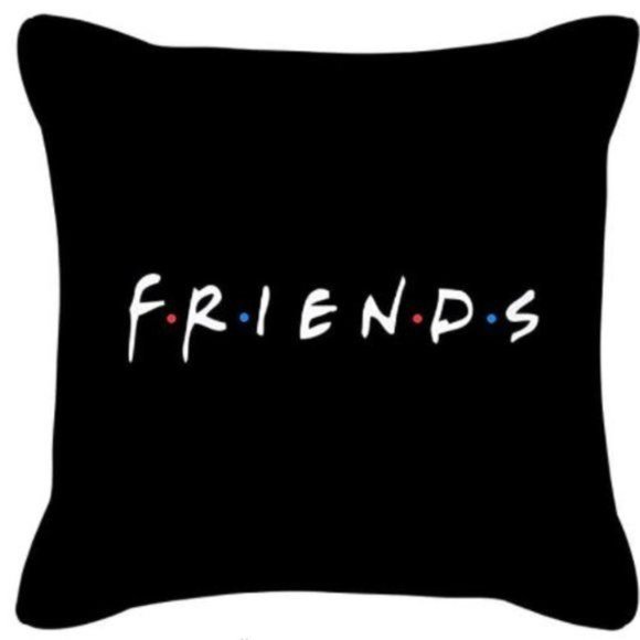 UnBranded Other - Friends Logo Black 18x18 Zip Closure Decorative Pillow Cover (Cover ONLY)
